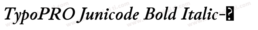 TypoPRO Junicode Bold Italic字体转换